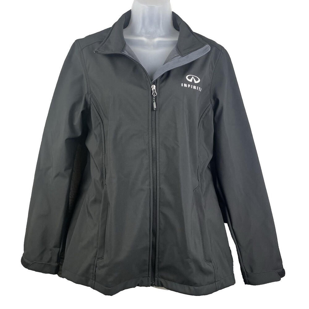 INFINITI Luxury Car Logo Softshell Jacket Women's L by TRIMARK Full Zip Black